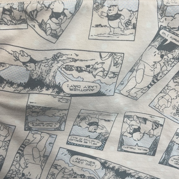 Disney Winnie the Pooh Sleep Shorts Thin Fleece Comic Print Draw String Waist - Picture 6 of 10